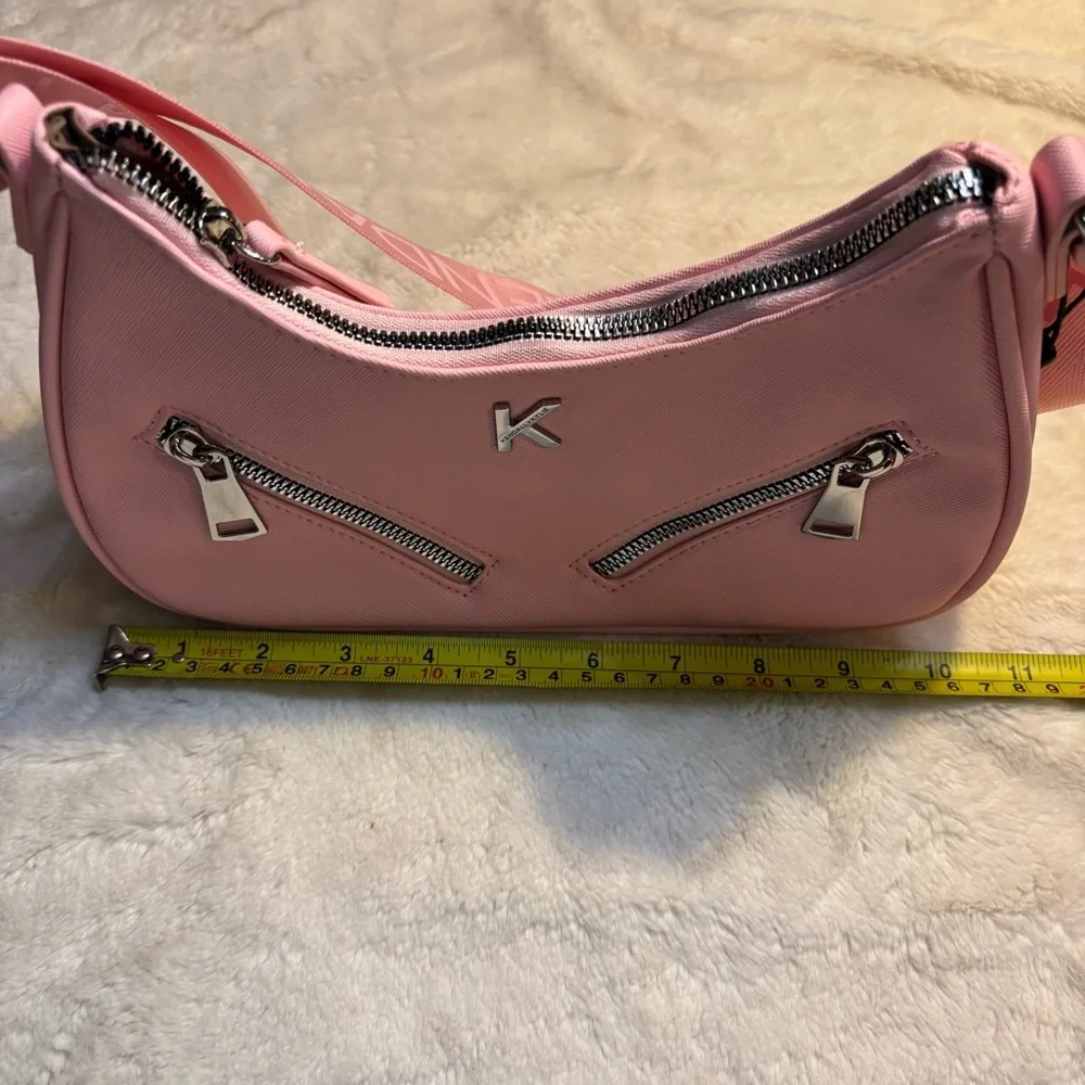 NWT Kendall & Kylie Bag Pale Pink Shoulder or Crossbody Zipper Accents New